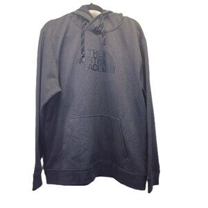 The North Face Men’s XL Gray Pullover Hoodie Kangaroo Pocket Logo Sweatshirt